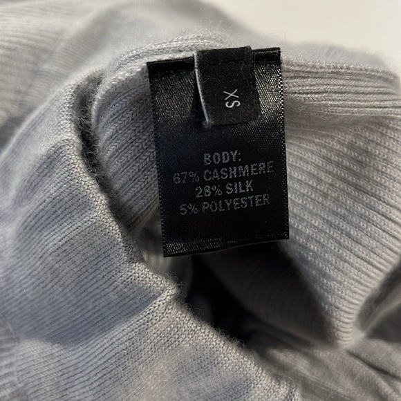 Sally LaPointe R/19 Grey Cashmere-Blend Ribbed Knit Cropped Culottes - Picture 8 of 8